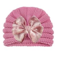 Baby Girl's Sweet Colorful Bow Knot Baby Hat sku image 8