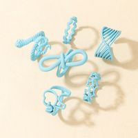 Fashion Snake Bow Knot Alloy Women's Open Ring Rings 6 Pieces main image 4
