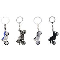 Cool Style Motorcycle Alloy Plating Inlay Rhinestones Keychain main image 1