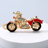 Cool Style Motorcycle Alloy Plating Inlay Rhinestones Keychain main image 2