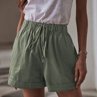 Fashion Solid Color Polyester Shorts Wide Leg Pants main image 5