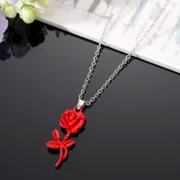 Retro Rose Alloy Stoving Varnish Alloy Women's Earrings Necklace 1 Pair main image 6