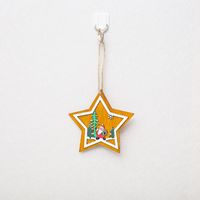 Christmas Cute Christmas Tree Star Wood Party Hanging Ornaments main image 3