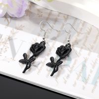 Retro Rose Alloy Stoving Varnish Alloy Women's Earrings Necklace 1 Pair sku image 4