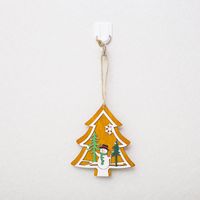 Weihnachten Süß Weihnachtsbaum Stern Holz Gruppe Hängende Ornamente sku image 2