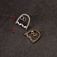 Funny Ghost Copper Gold Plated Zircon Ear Studs 1 Pair main image 2