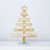 Weihnachten Süß Weihnachtsbaum Holz Gruppe Ornamente sku image 2