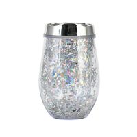 U-shaped Eggshell Cup Double Sequin Water Cup Egg Thermos Cup sku image 6