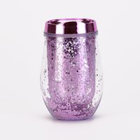 U-shaped Eggshell Cup Double Sequin Water Cup Egg Thermos Cup sku image 7