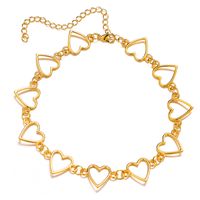 Simple Style Heart Shape Alloy Patchwork Hollow Out Women's Choker 1 Piece main image 2