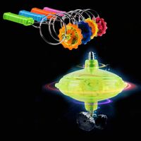 Colorful Music Light-emitting Gyro Children's Rotary Table Flash Electric Toy Imitation Wooden Top sku image 5