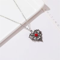Gothic Heart Shape Alloy Hollow Out Artificial Gemstones Women's Pendant Necklace main image 5