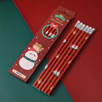 Primary School Students Writing Painting Sketch Christmas Hb With Rubber Pencil 6 Pack sku image 1