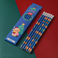 Primary School Students Writing Painting Sketch Christmas Hb With Rubber Pencil 6 Pack sku image 2