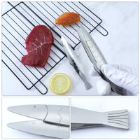 Simple Style Fish Stainless Steel Food Tongs main image 2
