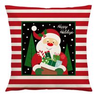 Cute Christmas Tree Santa Claus Linen Pillow Cases main image 4