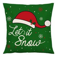 Cute Christmas Tree Santa Claus Linen Pillow Cases sku image 3