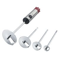 Fashion Geometric Stainless Steel Vegetable And Fruit Corer 4 Piece Set main image 3