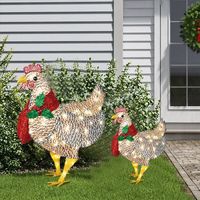 Christmas Pastoral Chicken Resin Party Lightings main image 3