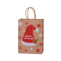 Weihnachten Süß Weihnachtsmütze Weihnachtsbaum Elch Kraftpapier Täglich Geschenk Taschen 1 Stück main image 5