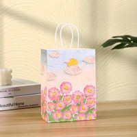 Birthday Fashion Flower Kraft Paper Daily Gift Bags 1 Piece main image 5
