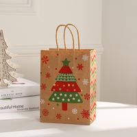 Weihnachten Süß Weihnachtsmütze Weihnachtsbaum Elch Kraftpapier Täglich Geschenk Taschen 1 Stück main image 4