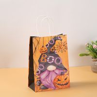Halloween Cool Style Pumpkin Spider Web Ghost Kraft Paper Daily Gift Bags 1 Piece sku image 2