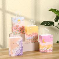 Birthday Fashion Flower Kraft Paper Daily Gift Bags 1 Piece main image 1