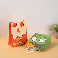 Halloween Cool Style Pumpkin Spider Web Ghost Kraft Paper Daily Gift Bags 1 Piece main image 3