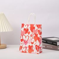 Birthday Simple Style Heart Shape Kraft Paper Daily Gift Bags 1 Piece sku image 3