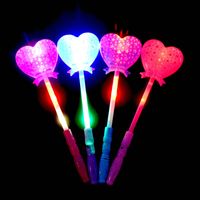 Led Luminous Hollow Heart Shape Magic Wand Glow Stick Holiday Toy main image 5