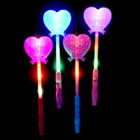 Led Luminous Hollow Heart Shape Magic Wand Glow Stick Holiday Toy main image 1