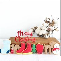 Christmas Letter Arylic Party Cake Decorating Supplies 1 Piece sku image 12