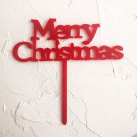 Christmas Letter Arylic Party Cake Decorating Supplies 1 Piece sku image 10