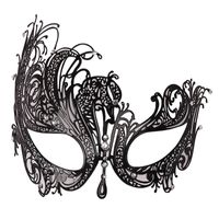 Halloween Butterfly Metal Carnival Party Mask 1 Piece main image 1