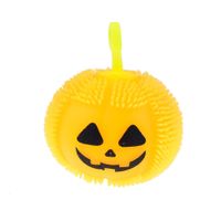 Novelty Tpr Plastic Squeeze Pumpkin Light Hairy Ball Halloween Toys main image 2