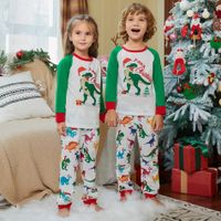 Cute Dinosaur Polyester Pants Sets Jogger Pants Blouse Family Matching Outfits main image 2