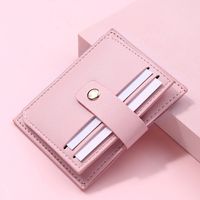 Women's Solid Color Pu Leather Flip Cover Card Holders main image 1