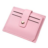 Women's Solid Color Pu Leather Flip Cover Card Holders main image 4