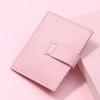 Women's Solid Color Pu Leather Flip Cover Card Holders main image 3