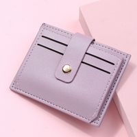 Women's Solid Color Pu Leather Flip Cover Card Holders sku image 2