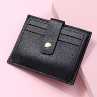 Women's Solid Color Pu Leather Flip Cover Card Holders sku image 3