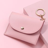 Women's Geometric Solid Color Pu Leather Buckle Coin Purses main image 1