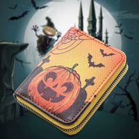 Women's Geometric Pumpkin Pu Leather Zipper Coin Purses main image 6