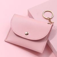 Women's Geometric Solid Color Pu Leather Buckle Coin Purses sku image 6