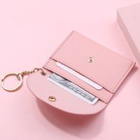 Women's Geometric Solid Color Pu Leather Buckle Coin Purses main image 3