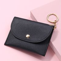 Women's Geometric Solid Color Pu Leather Buckle Coin Purses sku image 4