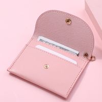Women's Geometric Solid Color Pu Leather Buckle Coin Purses main image 2