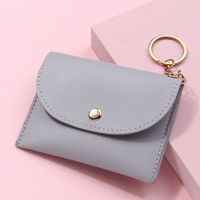 Women's Geometric Solid Color Pu Leather Buckle Coin Purses sku image 1