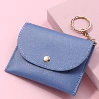 Women's Geometric Solid Color Pu Leather Buckle Coin Purses sku image 3